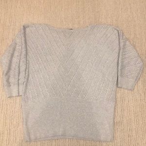 WHBM 3/4 Silver Sweater